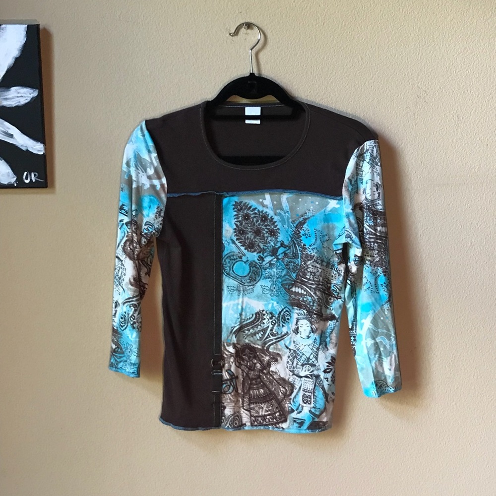 I BOUGHT THIS IN FRANCE: Camaîeu 3/4 Sleeve Edgy - Picture 2 of 7